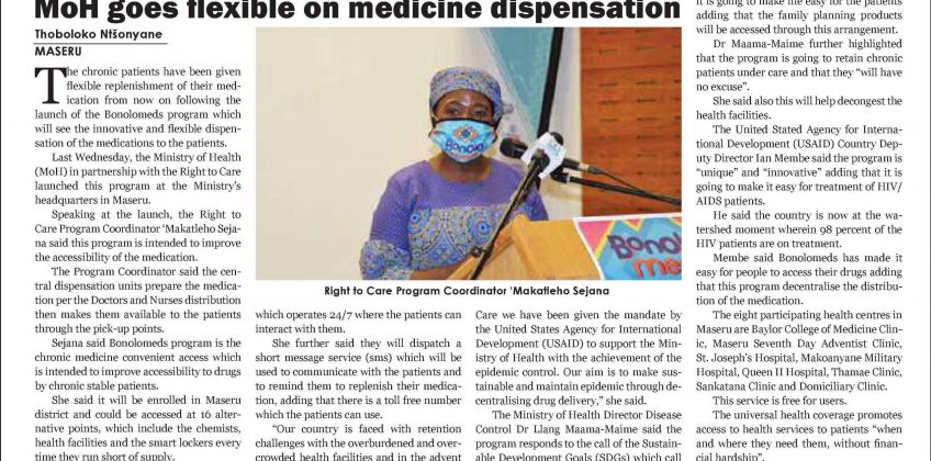 MoH goes flexible on medicine dispensation